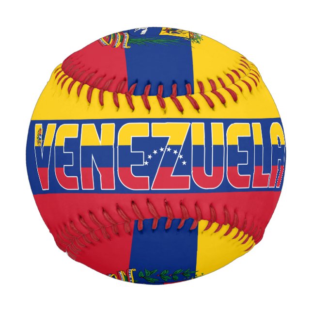 Venezuela Flag and Coat of Arms Patriotic Baseball (Front)