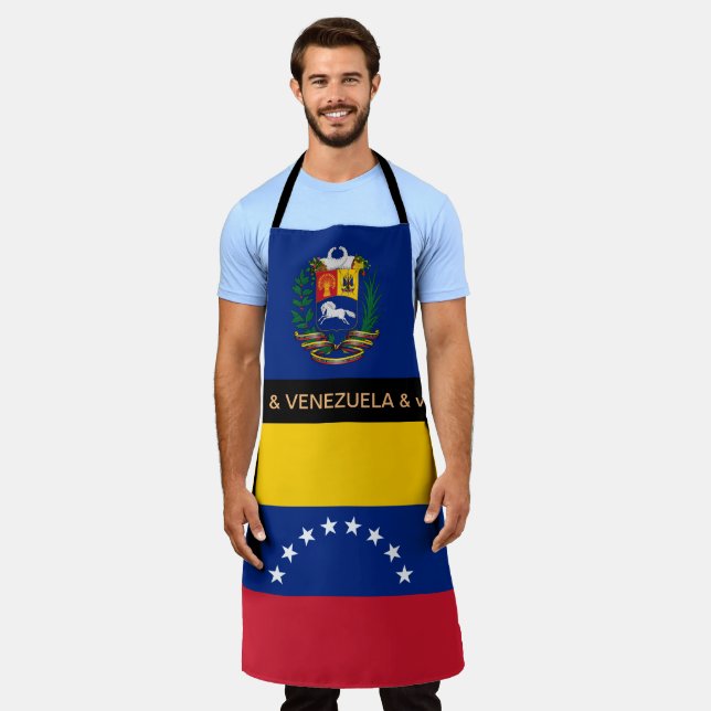 Venezuela Flag Apron, Venezuela Chefs kitchen Apron (Worn)