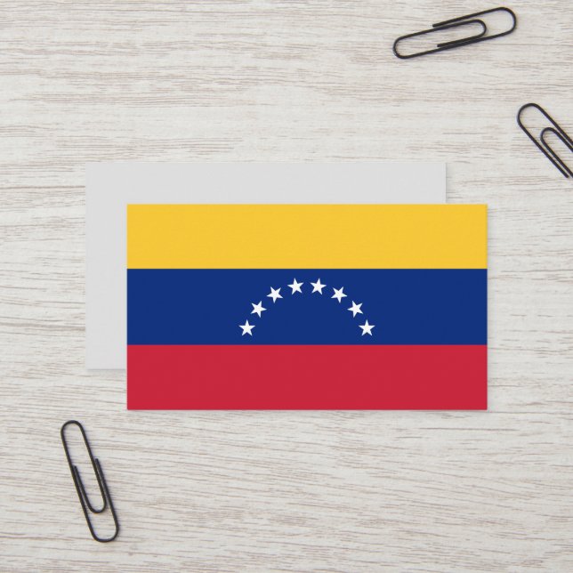Venezuela flag business card (Front/Back In Situ)