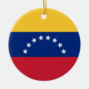 Venezuela flag ceramic tree decoration