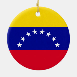 Venezuela Flag Ceramic Tree Decoration