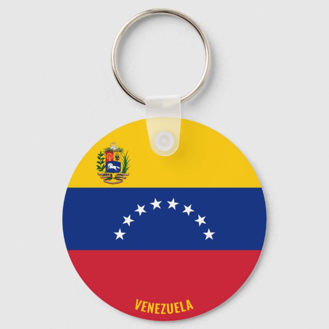 Venezuela Flag Charming Patriotic Key Ring (Front)