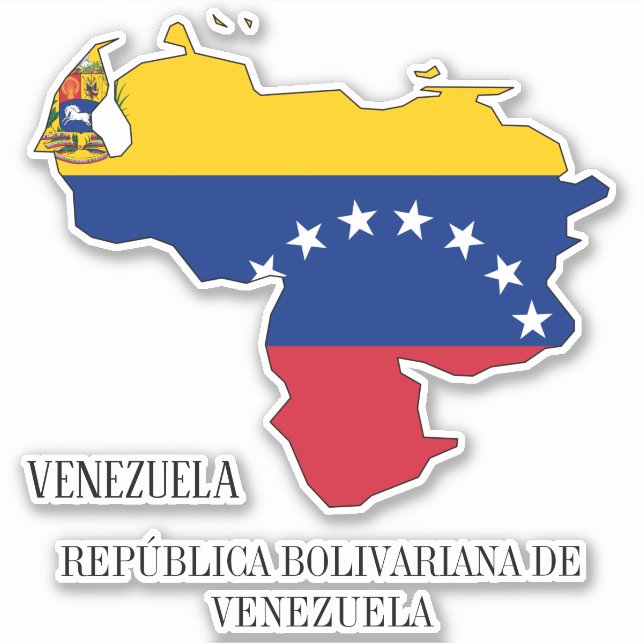 Venezuela Flag Charming Patriotic Map (Front)