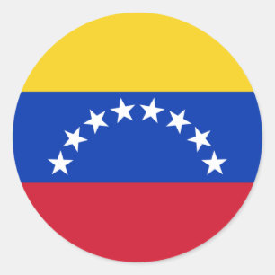 Venezuela flag classic round sticker