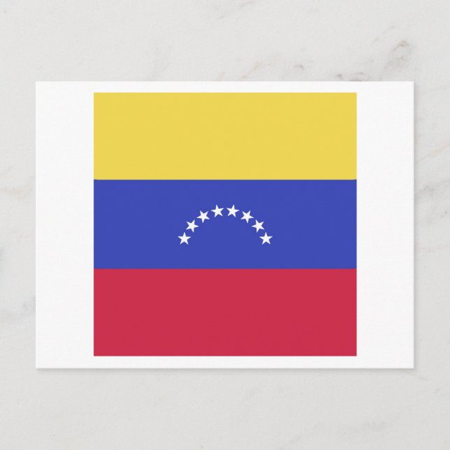 Venezuela Flag Emblem Announcement Postcard (Front)