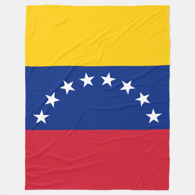 Venezuela Flag Fleece Blanket (Front)