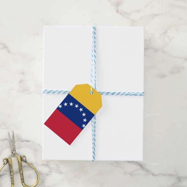 Venezuela flag gift tags (With Twine)