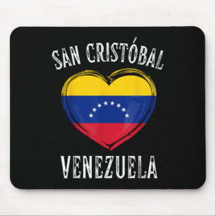 Venezuela Flag Heart San Cristobal City Mouse Mat