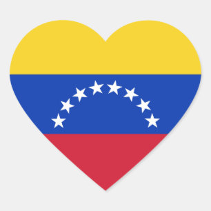 Venezuela Flag Heart Sticker