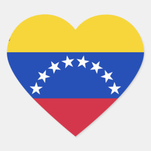 venezuela flag heart sticker