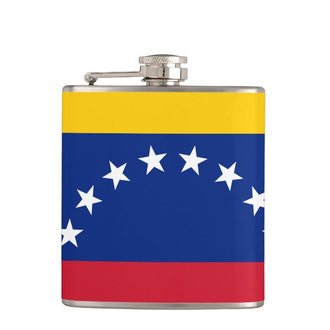 Venezuela flag hip flask (Front)