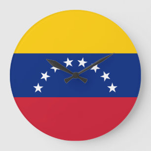 Venezuela flag large clock