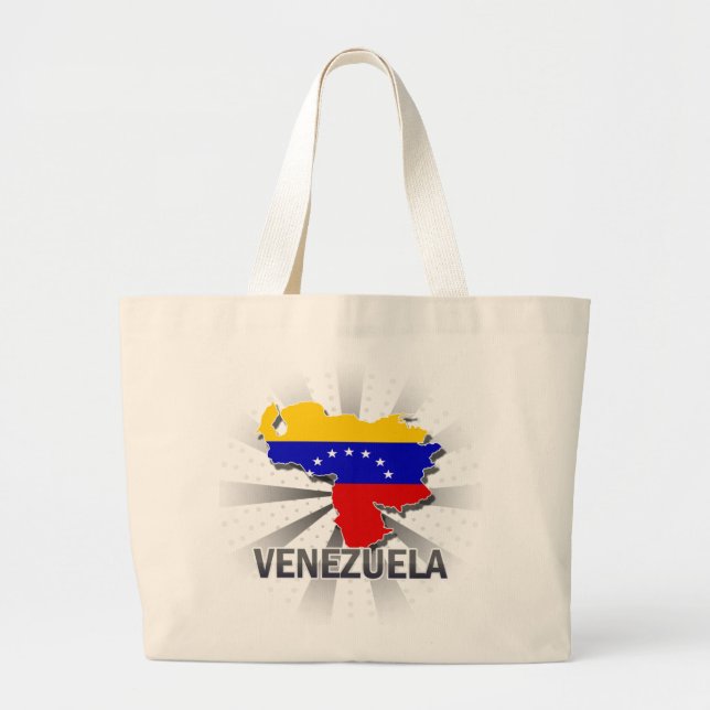 Venezuela Flag Map 2.0 Large Tote Bag (Front)