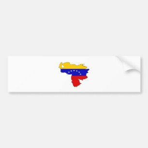 Venezuela Flag Map full size Bumper Sticker