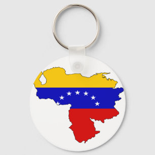 Venezuela flag map key ring