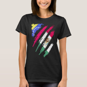 Venezuela Flag Mexico Grown Patriot Country Stripe T-Shirt