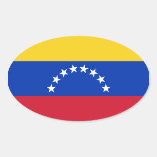 Venezuela Flag Oval Sticker