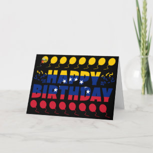 Venezuela Flag Patriotic Birthday Card