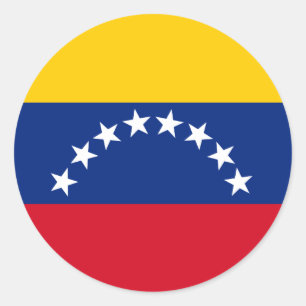 Venezuela flag patriotic Venezuelans Classic Round Sticker