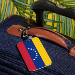 Venezuela flag personalized travel luggage tag