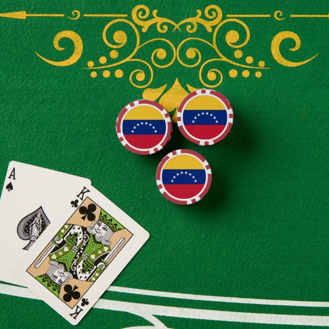 Venezuela flag poker chips (Poker Table (Stack))