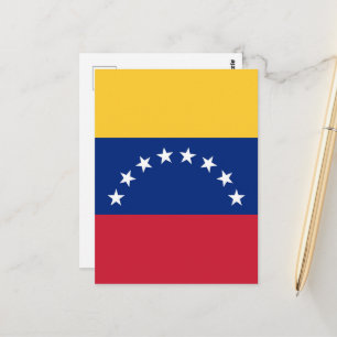 Venezuela flag postcard