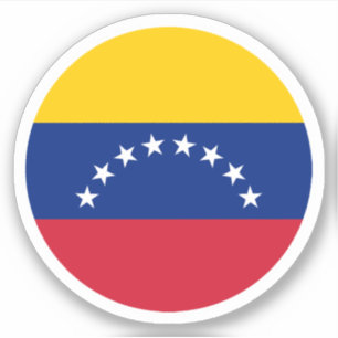 Venezuela Flag Round Sticker