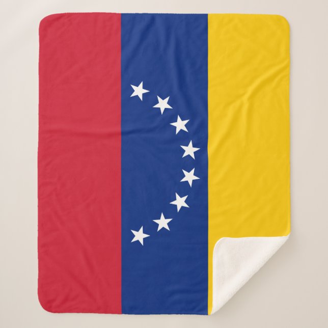 Venezuela flag sherpa blanket (Front)