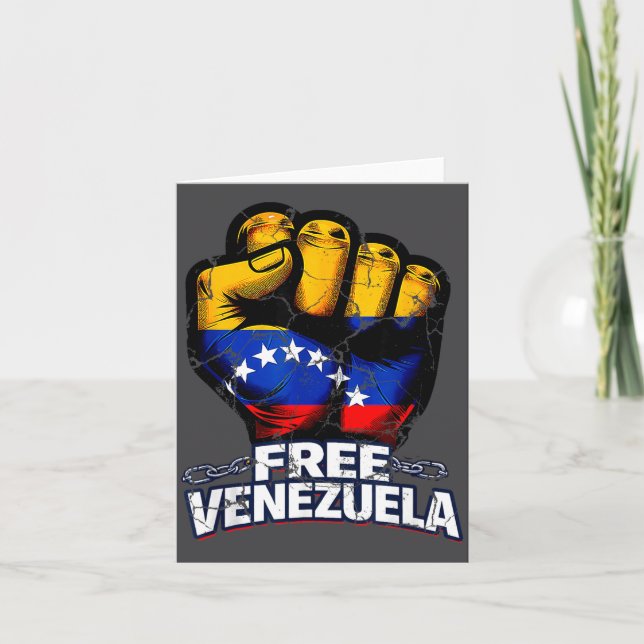 Venezuela Flag Venezuela Libre 2026  Card (Front)