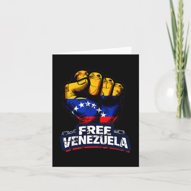 Venezuela Flag Venezuela Libre 2026  Card (Front)