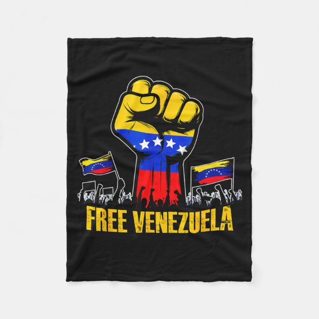 Venezuela Flag Venezuela Libre 2026  Fleece Blanket (Front)