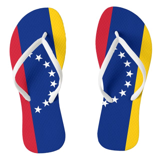 Venezuela Flag Venezuelan Patriotic Flip Flops (Footbed)