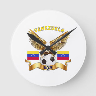 Venezuela Football Designs Round Clock