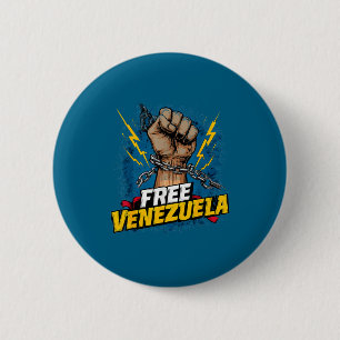 Venezuela Heart Venezuela Flag Design 6 Cm Round Badge