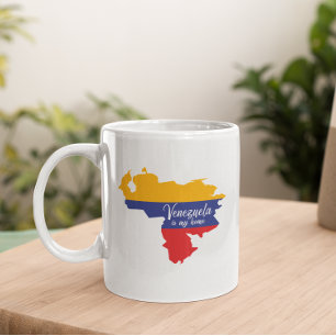 Venezuela is my home Flag Map  Coffee Mug