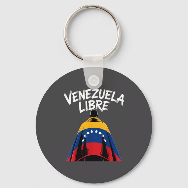 Venezuela Libre 2026 Venezuela Flag  Key Ring (Front)