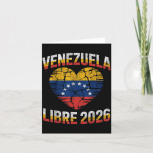 Venezuela Libre 2026 Venezuela Heart Flag Card