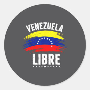 Venezuela Libre 2026 Venezuela Heart Flag  Classic Round Sticker
