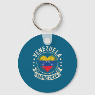 Venezuela Libre 2026 Venezuela Heart Flag  Key Ring