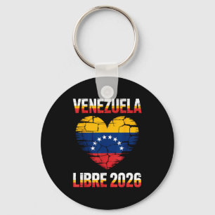 Venezuela Libre 2026 Venezuela Heart Flag  Key Ring