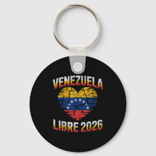Venezuela Libre 2026 Venezuela Heart Flag  Key Ring
