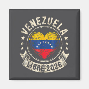 Venezuela Libre 2026 Venezuela Heart Flag Magnet