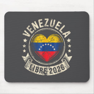 Venezuela Libre 2026 Venezuela Heart Flag  Mouse Mat