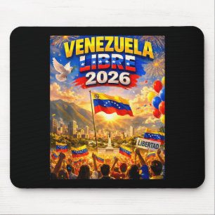 Venezuela Libre 2026 Venezuela Heart Flag  Mouse Mat