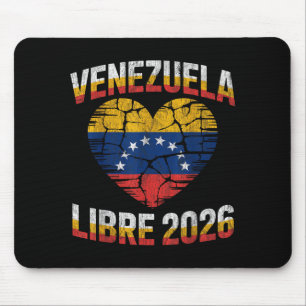 Venezuela Libre 2026 Venezuela Heart Flag Mouse Mat