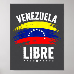 Venezuela Libre 2026 Venezuela Heart Flag Poster