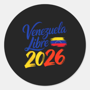 Venezuela Libre Patriotic Freedom Flag Classic Round Sticker