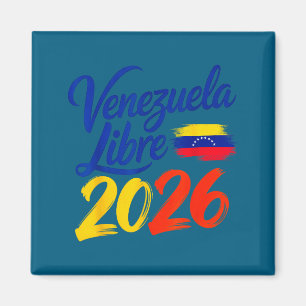 Venezuela Libre Patriotic Freedom Flag Design Magnet
