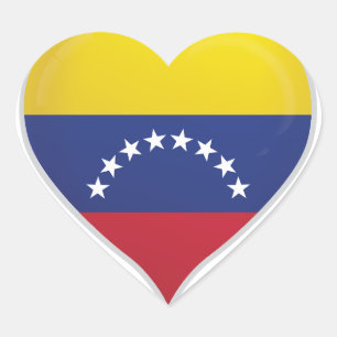 Venezuela love flag pride heart sticker