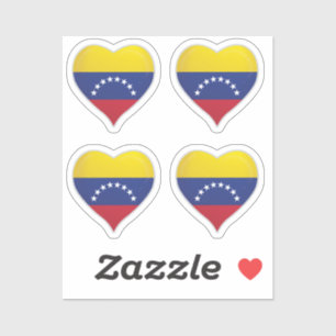 Venezuela love flag pride heart sticker